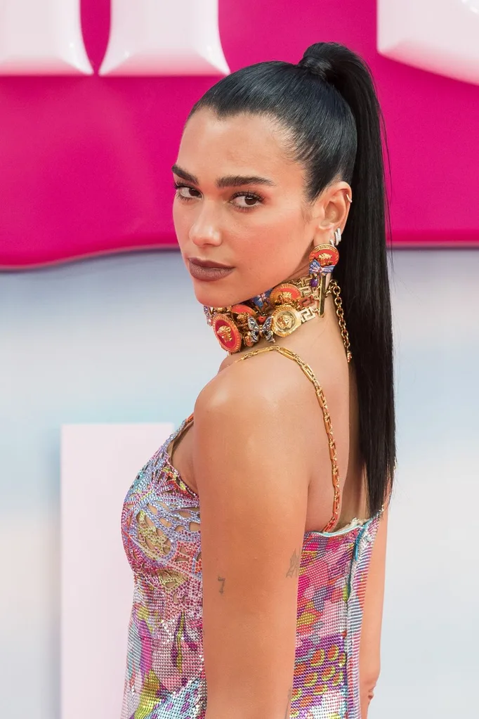 Dua Lipa Barbie pony tail