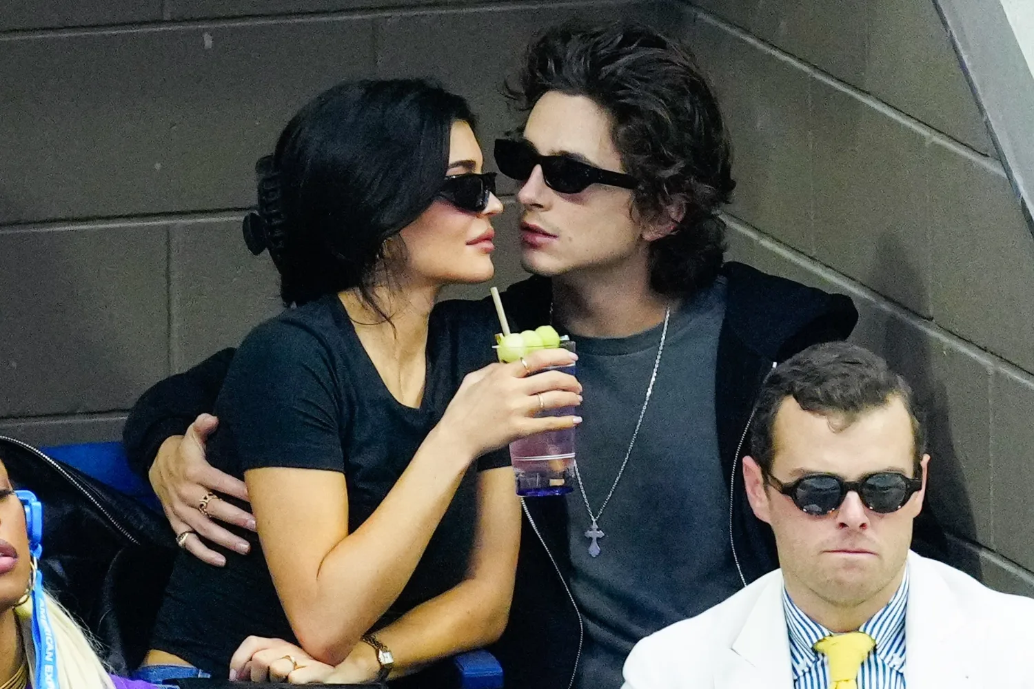 Timothee Chalamet and Kylie Jenner at the 2023 US Open. 