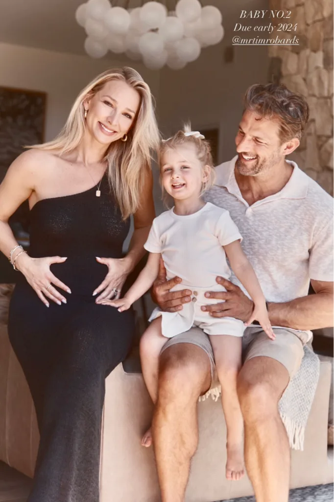 Anna Heinrich, Tim Robards and their daughter Elle