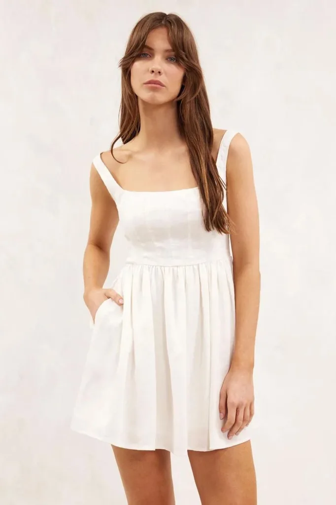 white summer dress