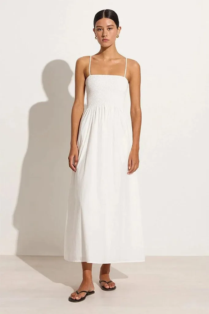 white summer dress