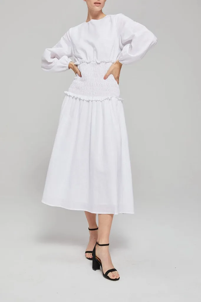 white dress