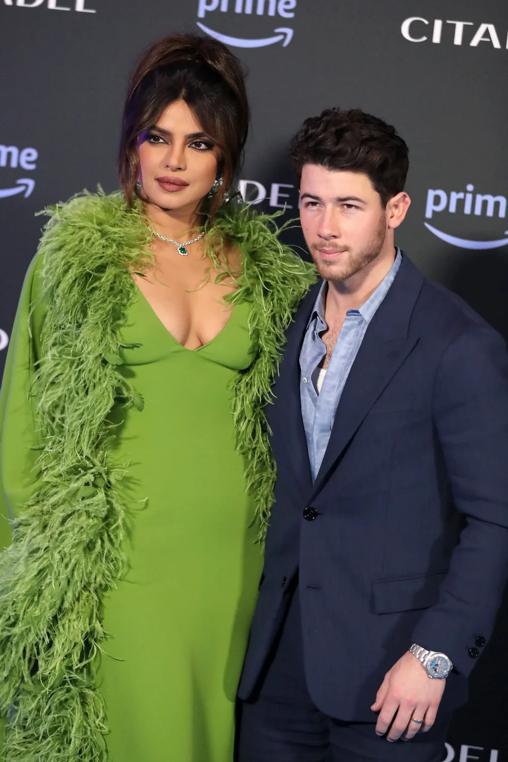 Nick Jonas and Priyanka Chopra at the Citadel premiere.