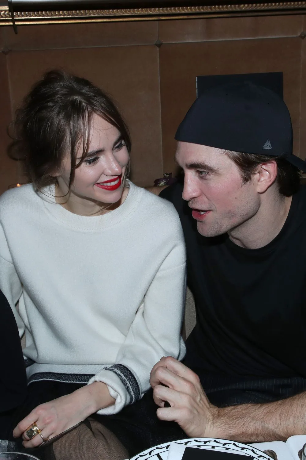 Robert Pattinson and Suki Waterhouse at the Dior Dinner Party. 