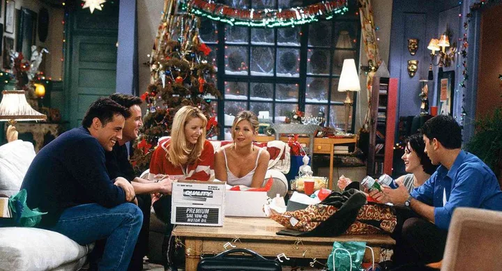 Christmas scene from Friends