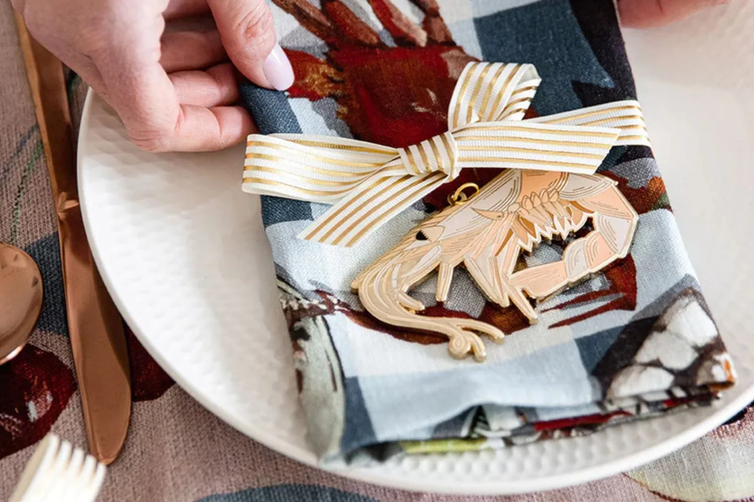 Bespoke Letterpress prawn decoration