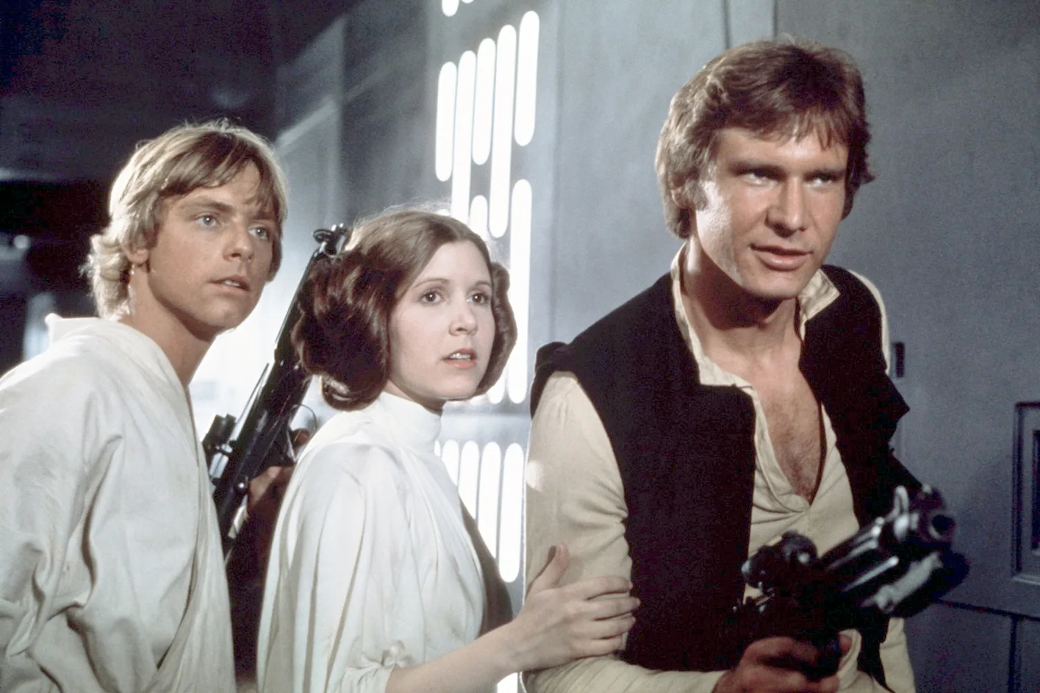Mark Hamill Carrie Fisher Harrison Ford.