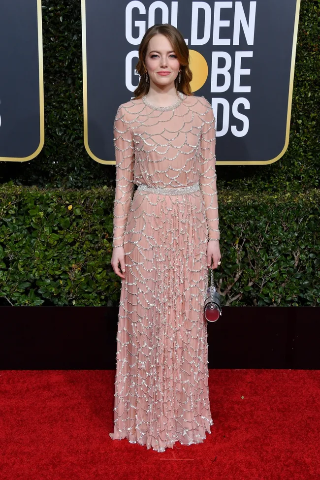 emma stone golden globes 2017 dress A Look Back at Emma Stone's 2017 Award Season Style
