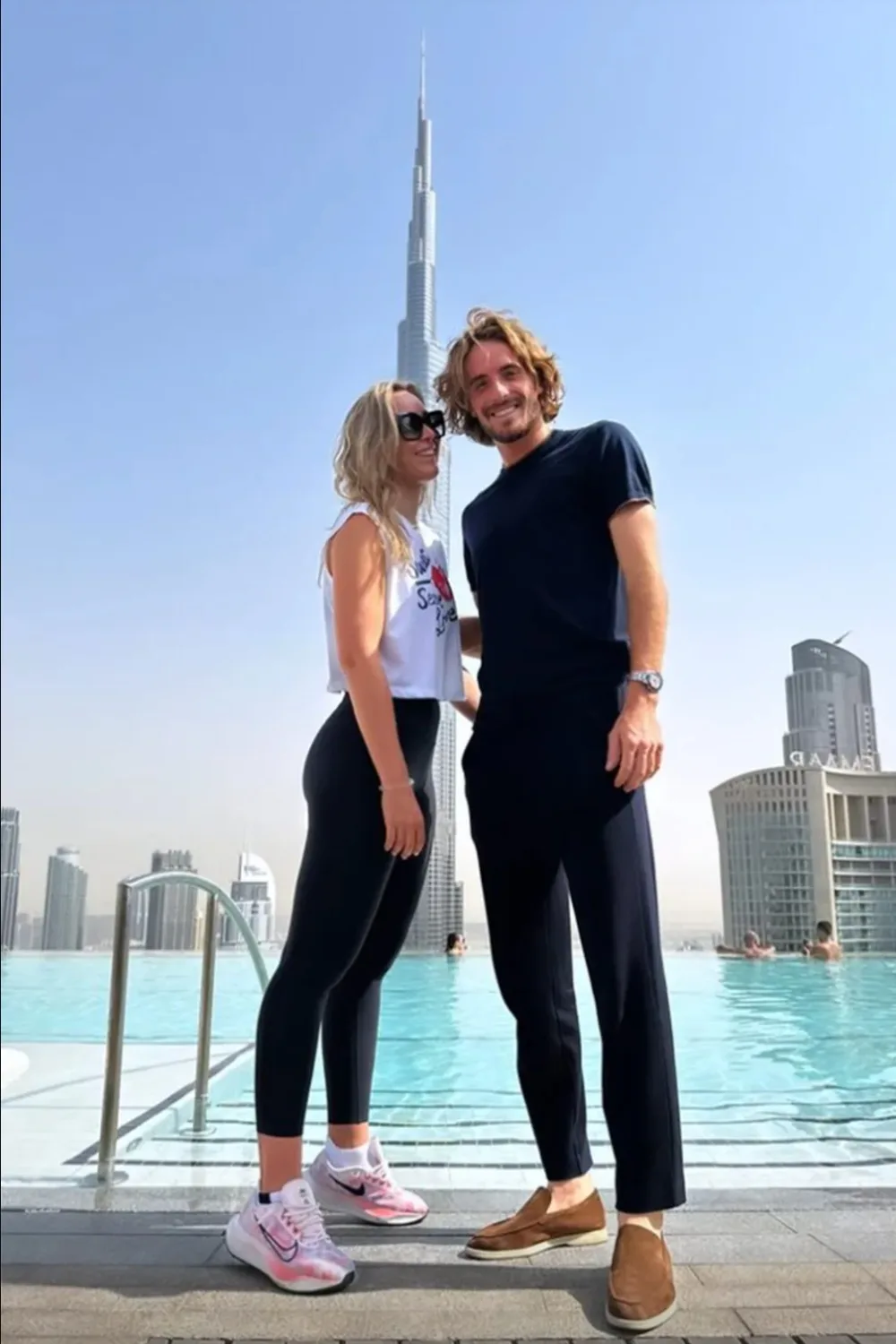 Stefanos Tsitsipas and girlfriend Paula Badosa in Dubai