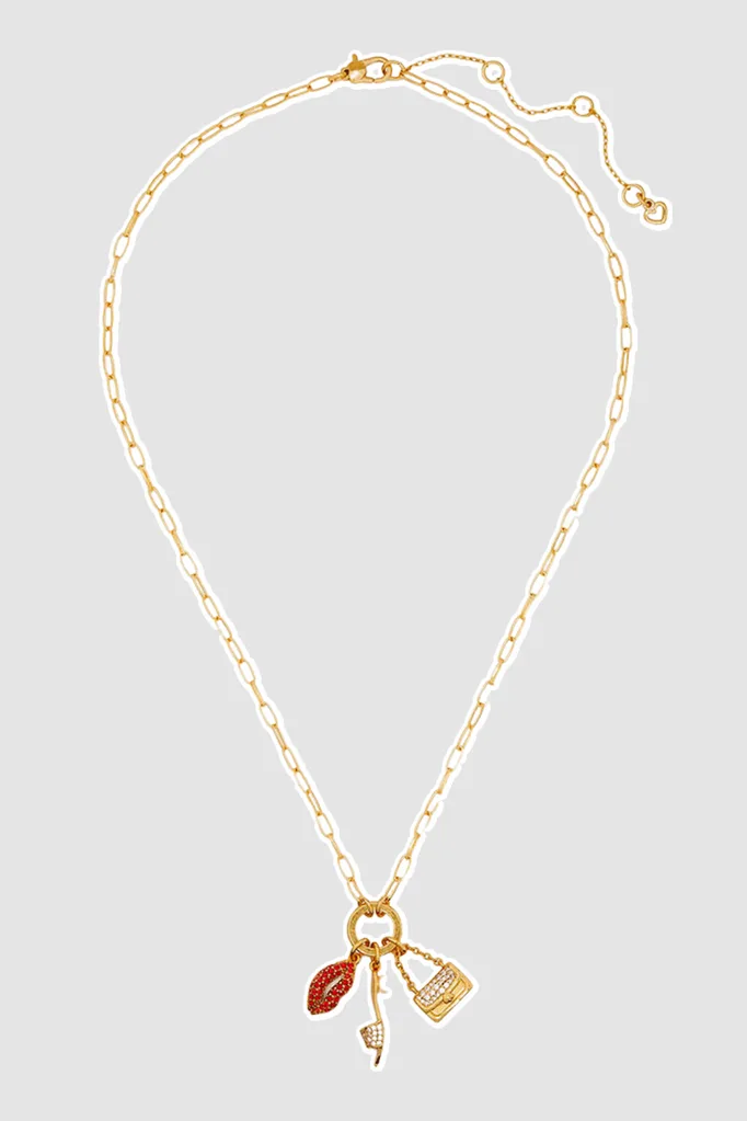 kate spade cluster charm pendant necklace