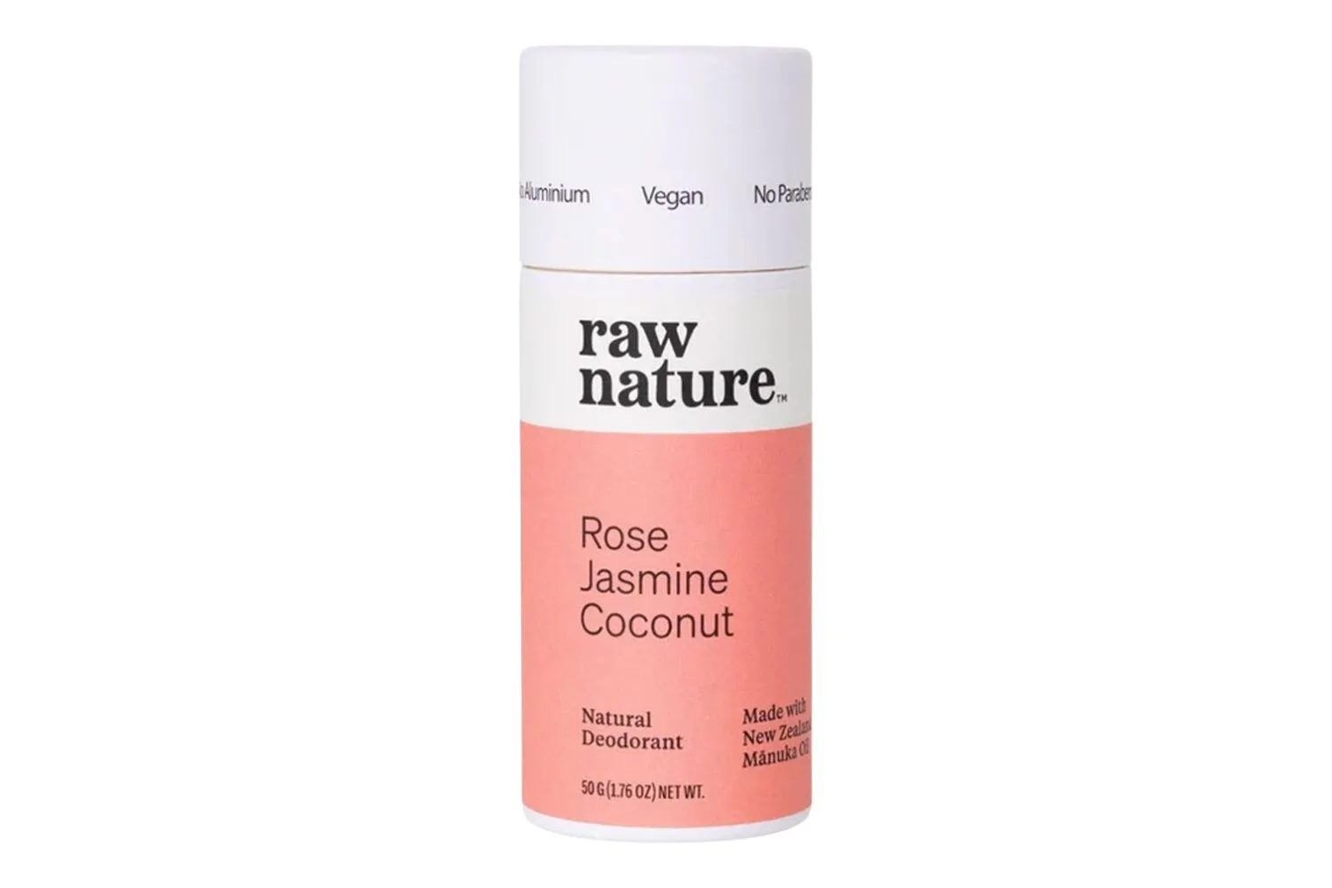 Raw nature rose, jasmine and coconut deodorant