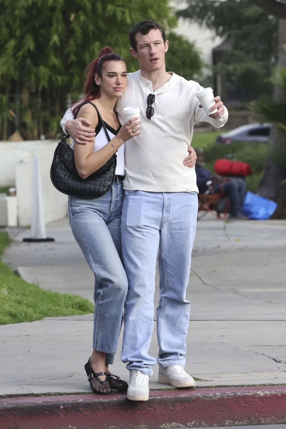 Dua Lipa and Callum Turner in Beverly Hills