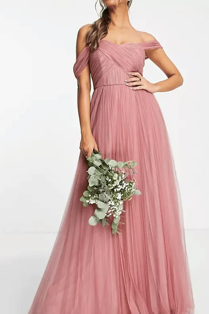 dusty pink bridesmaid dresses