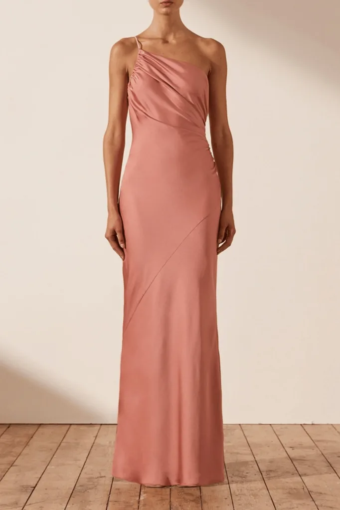 dusty pink bridesmaid dresses