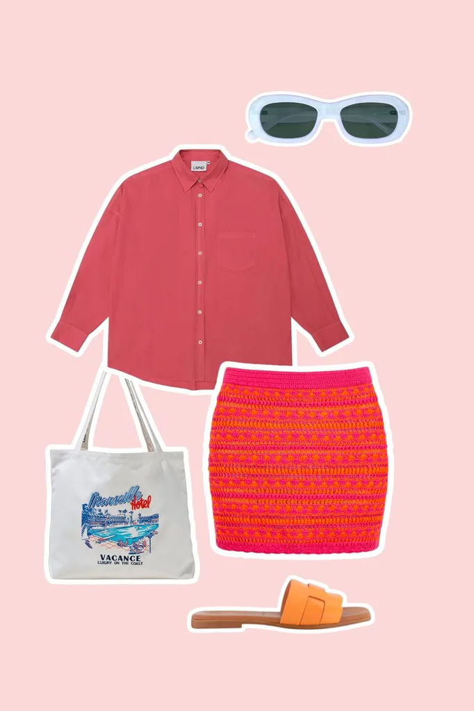 pink-crochet-skirt-red-shirt