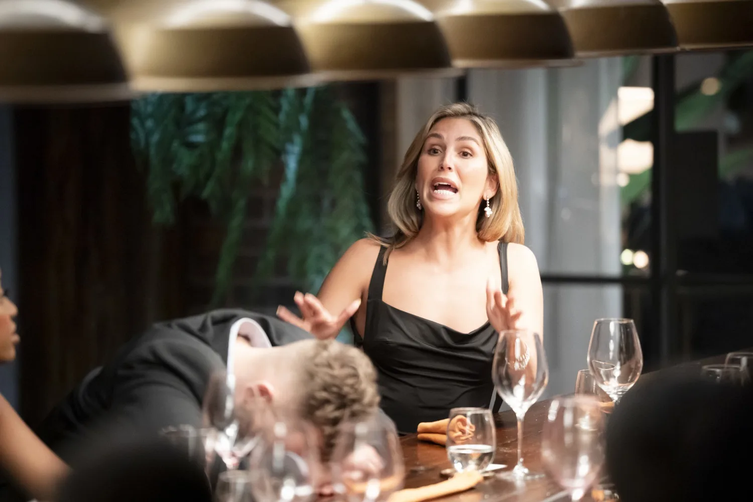 married at first sight's tim and sara at dinner party cheating allegations arise