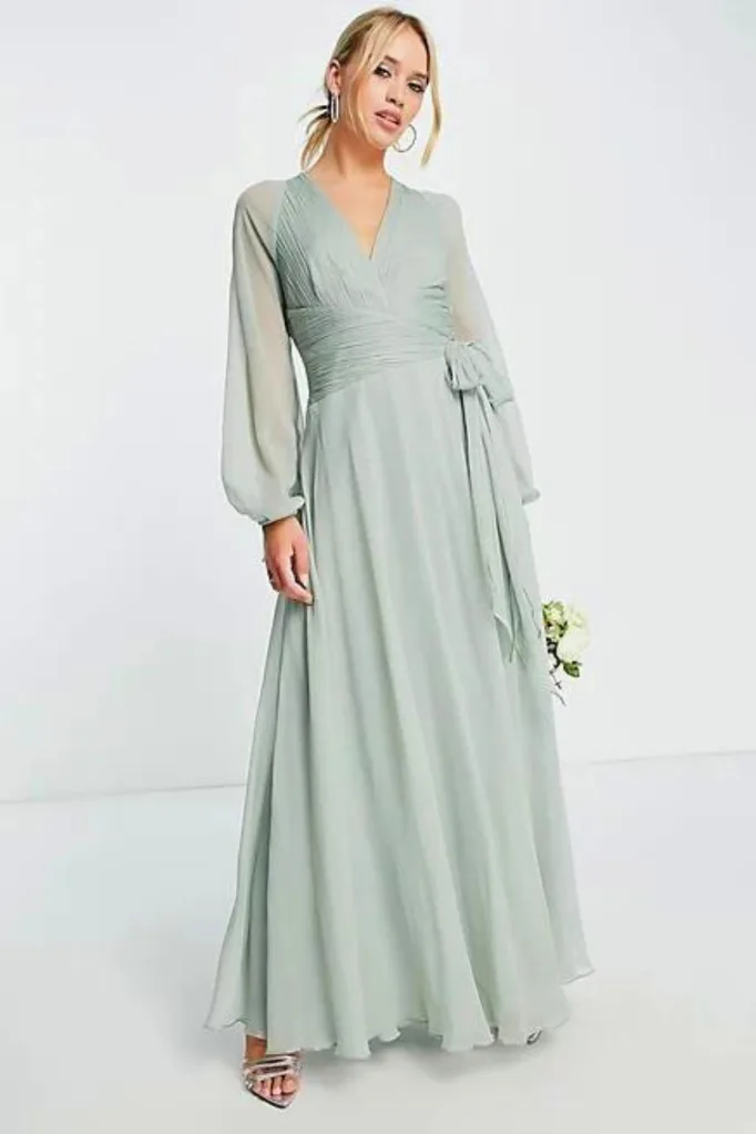 asos-pastel-green-winter-bridesmaid-dress