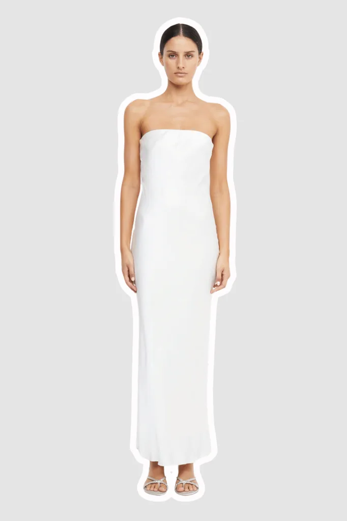 white bridesmaid dress from Bec + Bridge