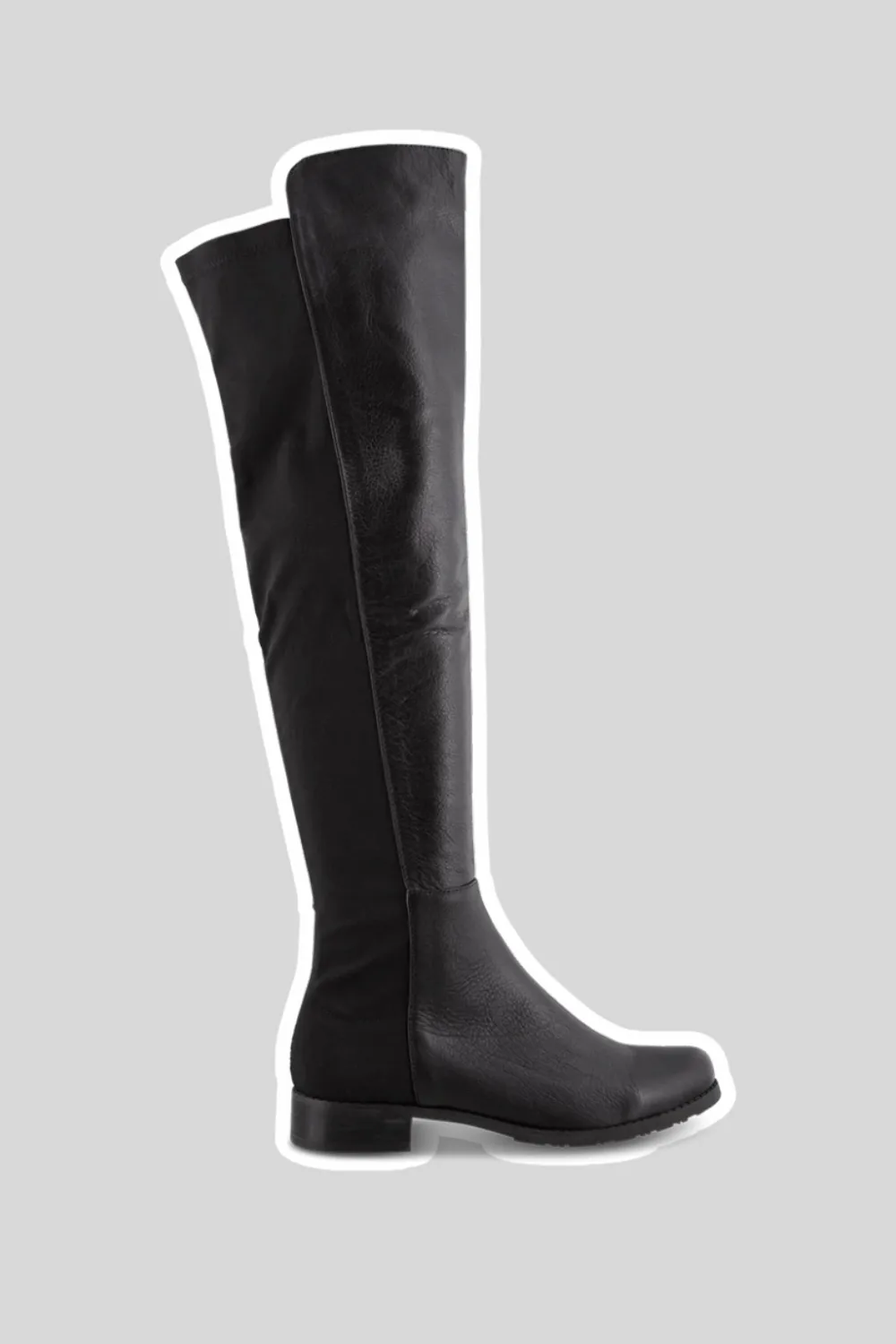 Panache Black Luxe/Black Micro Stretch Long Boots from Tony Bianco