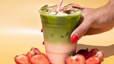 strawberry matcha