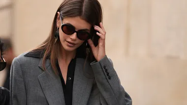 kaia gerber wearing sunglasses