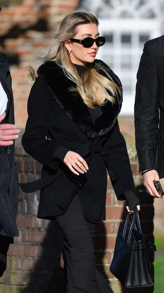 Kate Cassidy attends the funeral for singer Liam Payne, former member of One Direction, on November 20, 2024 in Amersham, England. Former One Direction star Liam Payne's private funeral in Amersham has been widely anticipated to draw celebrities and fans alike, wishing to pay their final respects. The singer died after falling from a hotel balcony in Buenos Aires on October 16.