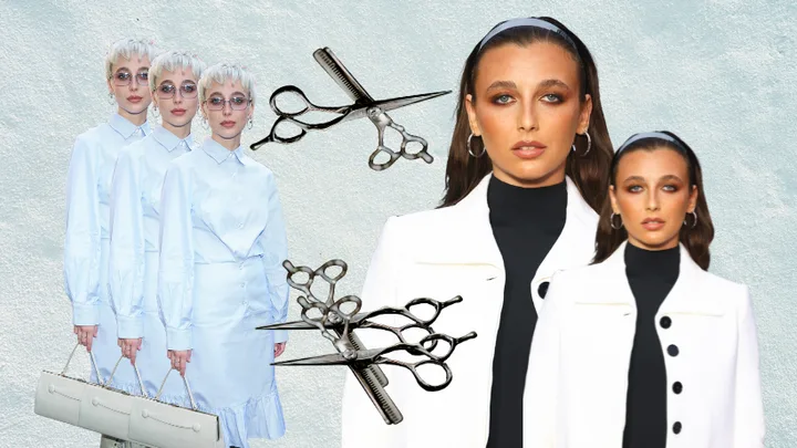 Emma Chamberlain hair cut before and after