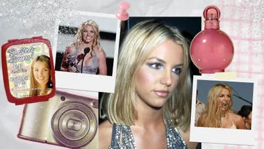 Collage of nostalgic Britney Spears images