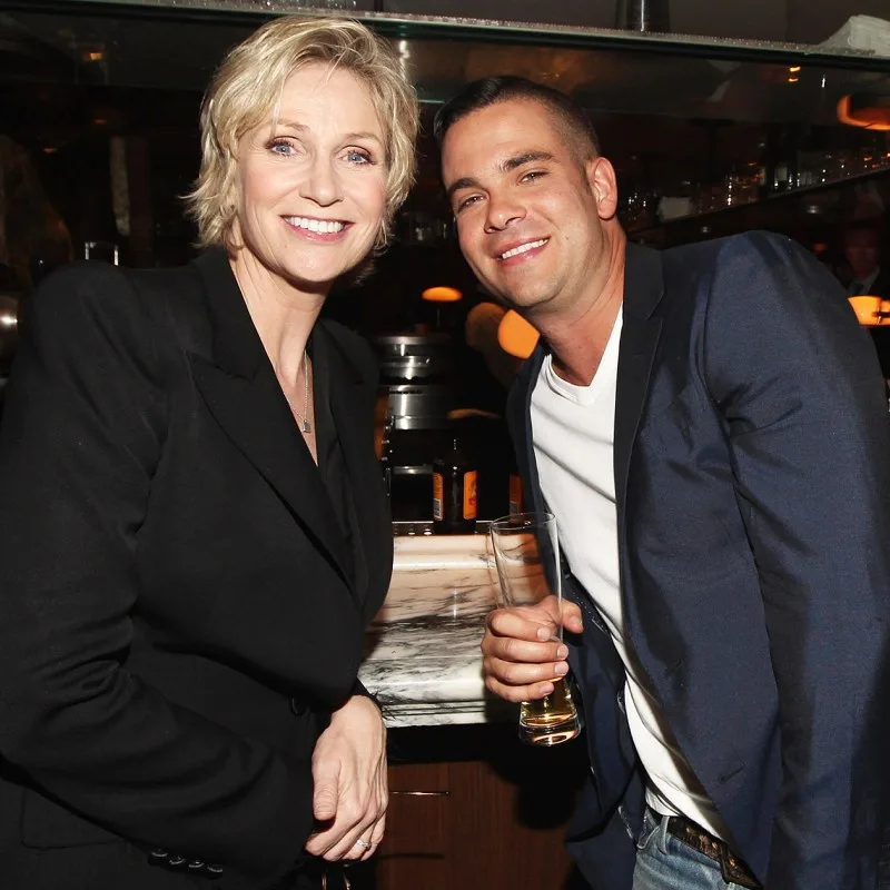 Jane Lynch and Mark Salling