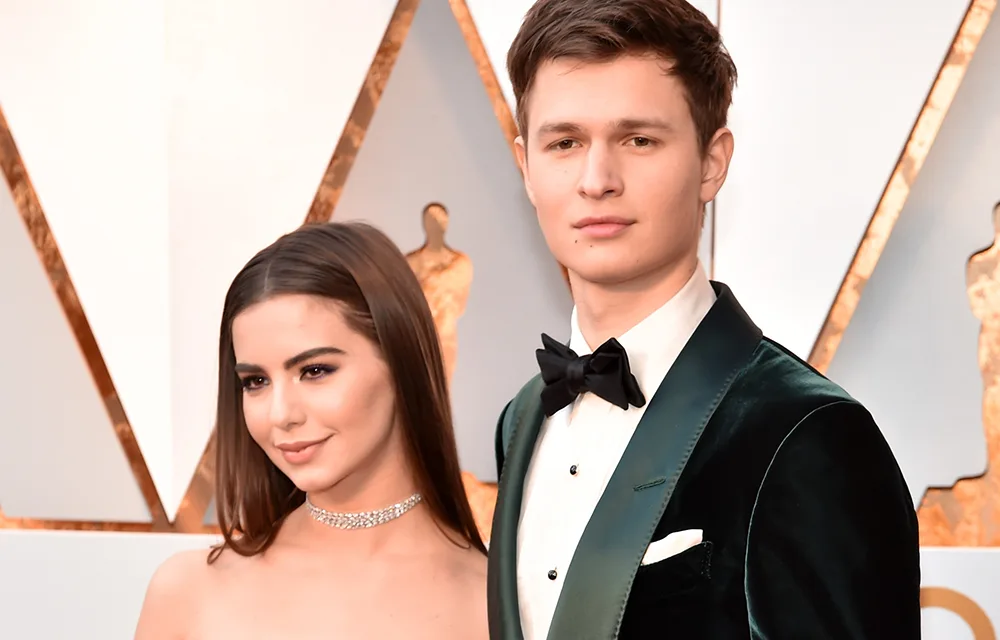 Ansel Elgort’s girlfriend Violetta Komyshan had a wardrobe malfunction at the Oscars