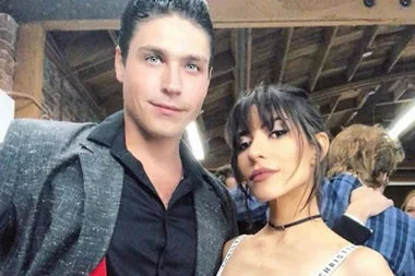 Lisa Origliasso and her fiancé Logan Huffman celebrate their engagement in an intimate ceremony