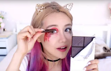 This YouTuber Did A FULL Face Of Makeup Using Lollies