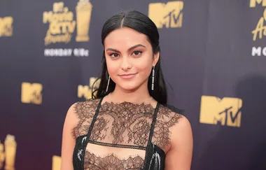 Camila Mendes shows off a major boob tattoo at the MTV Awards