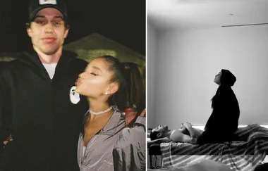 Watch Ariana Grande straddle her fiancé Pete while singing ‘The Lion King’