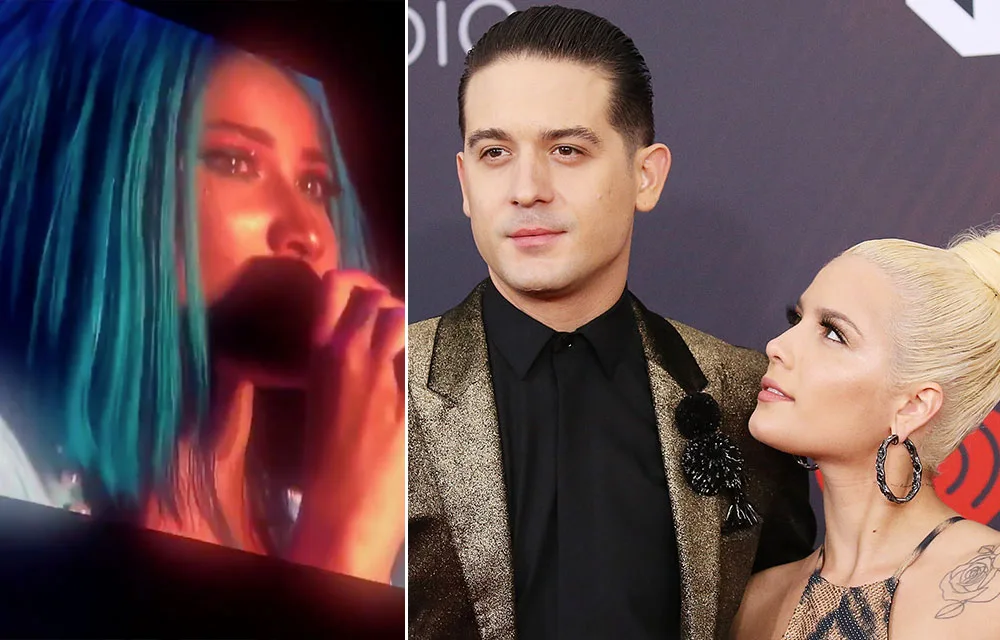 Halsey breaks down crying on stage singing Sorry Girlfriend