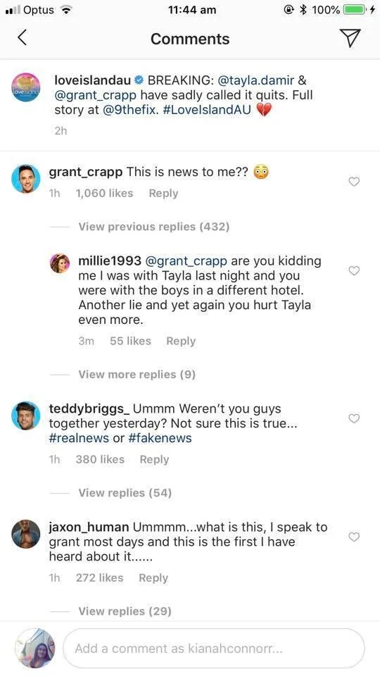 Love Island Insta