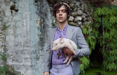 Stop what you’re doing and look at Harry Styles with baby farm animals