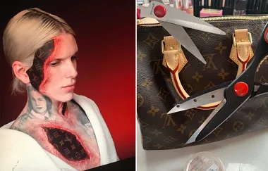 Jeffree Star destroyed a $1k Louis Vuitton bag for a Halloween costume