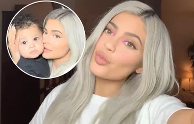 Kylie Jenner does a full makeup tutorial with baby Stormi helping her out