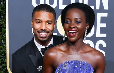 ‘Black Panther’ stars Lupita Nyong’o & Michael B. Jordan caught making out at the Golden Globes