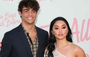 Lana Condor just proved her relationship status to Noah Centineo at the Golden Globes after party…