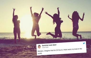 Twitter LOSES IT after a girl suggested 24 hours on earth without men
