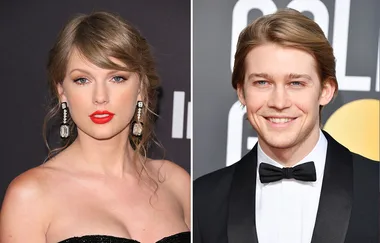 Joe Alwyn steals a kiss from Taylor Swift at Golden Globes after party