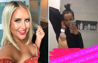 MAFS Ines Basic flashes her boob on Instagram and attacks Lauren Huntriss for being a lesbian