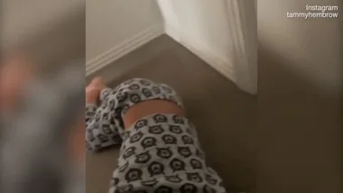 Tammy Hembrow scares her son Wolf