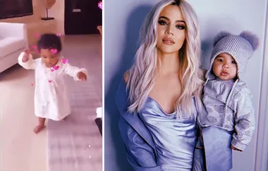 WATCH True Thompson takes her very first steps in the most adorable video ever