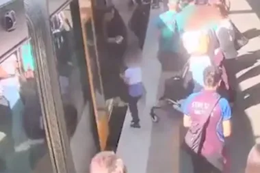 WATCH: Terrifying moment 4-year-old boy falls through train gap