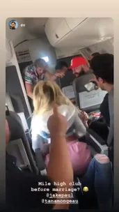 Jake Paul and Tana Mongeau join the mile-high club before their wedding: