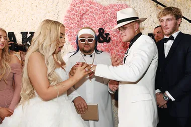 A major fight broke out at Jake Paul and Tana Mongeau’s wedding with Jake and the PRIEST