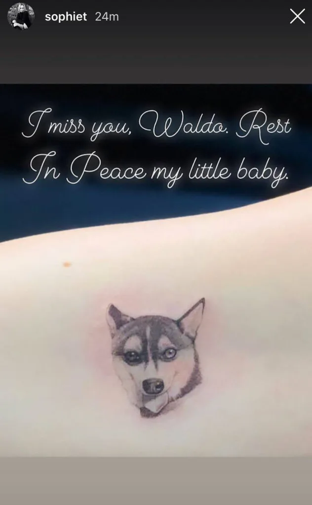 Sophie Turner Waldo tribute tattoo